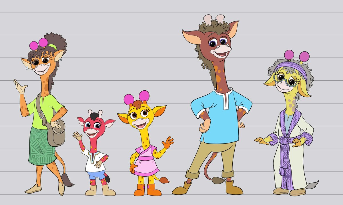 Character Design-Family of Giraffes-Art Mawhinney