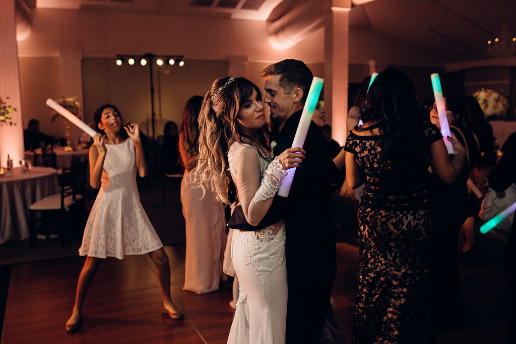 Wedding Photograph Of Crowd Holding Light Sticks Los Angeles
