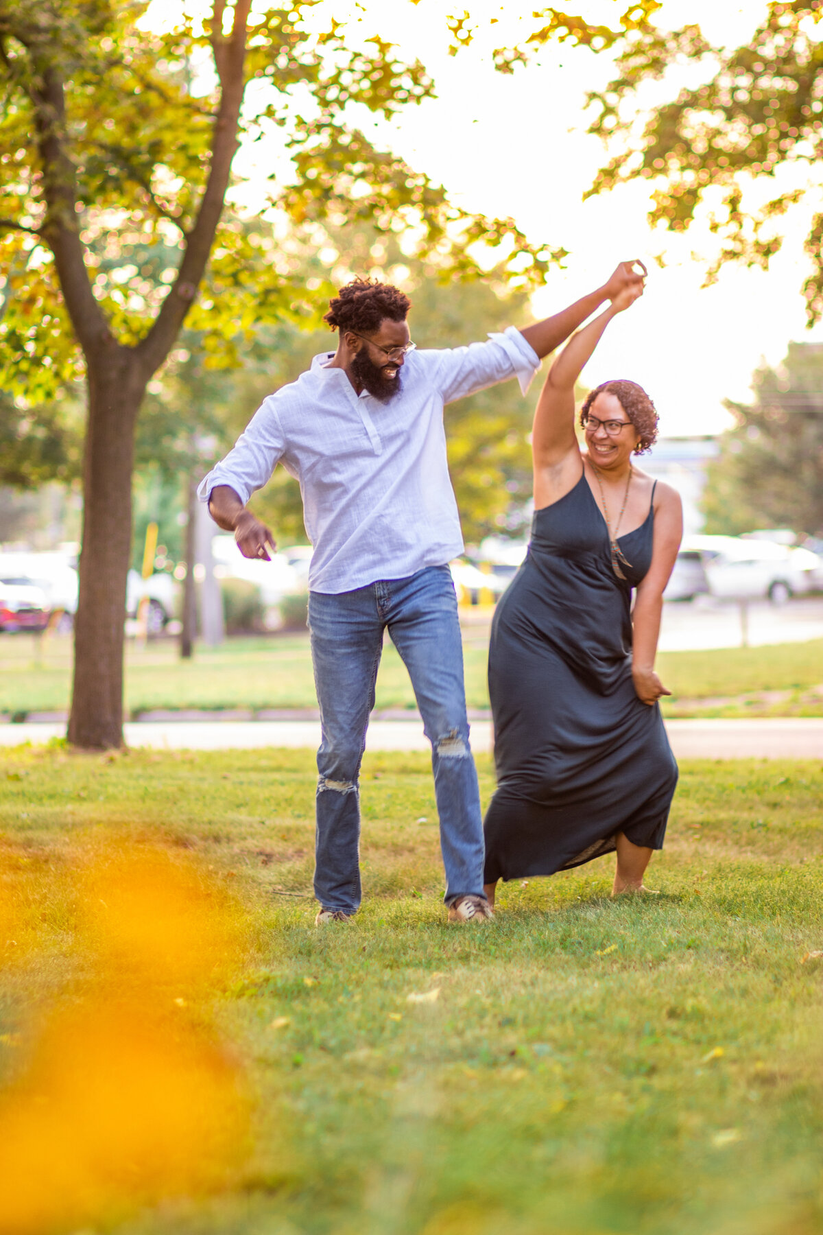 Dancing engagement photo. Photo by Devin Ramon Photography.