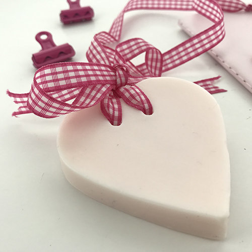 melt and pour rose soap heart