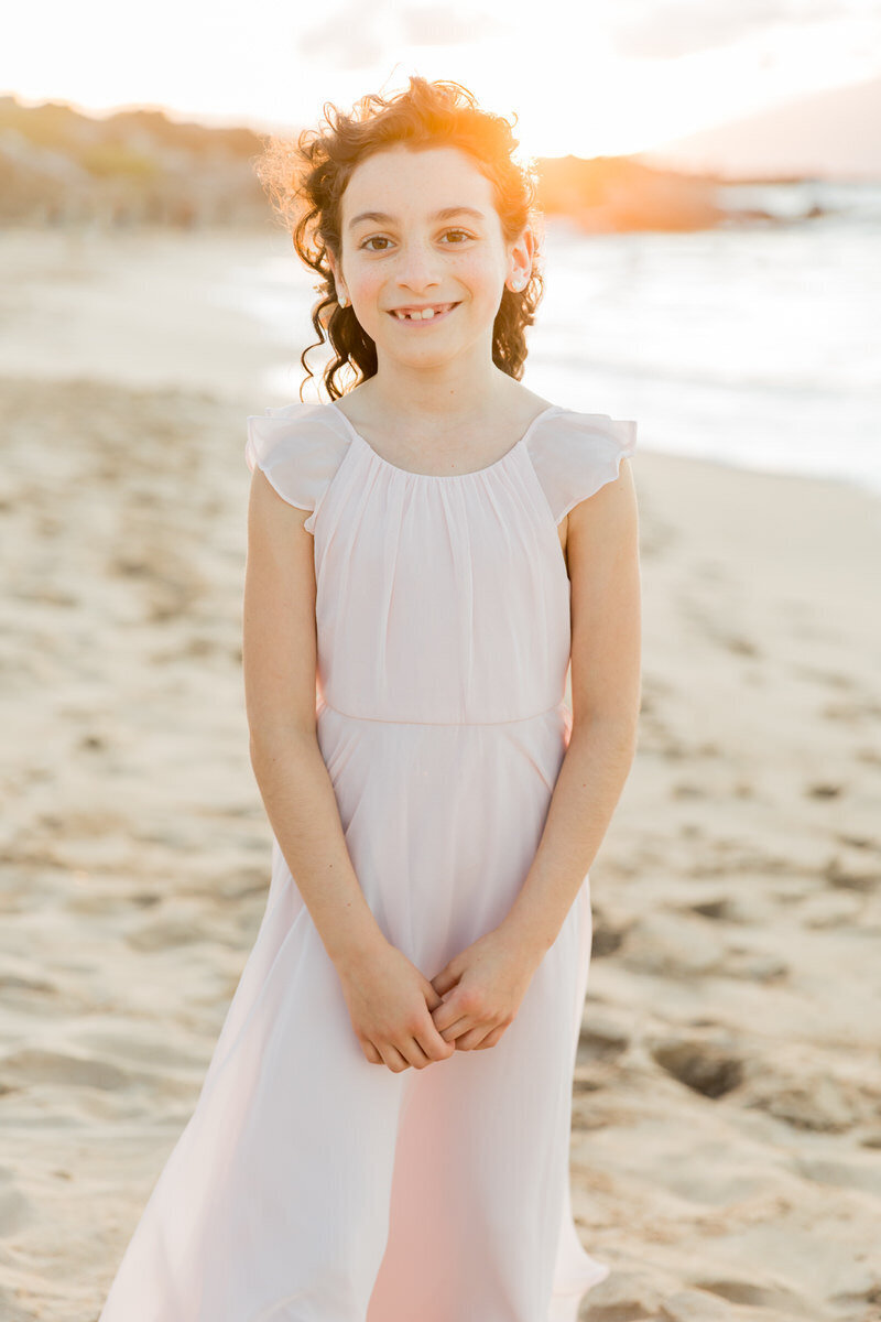 photo of little girl on the beach