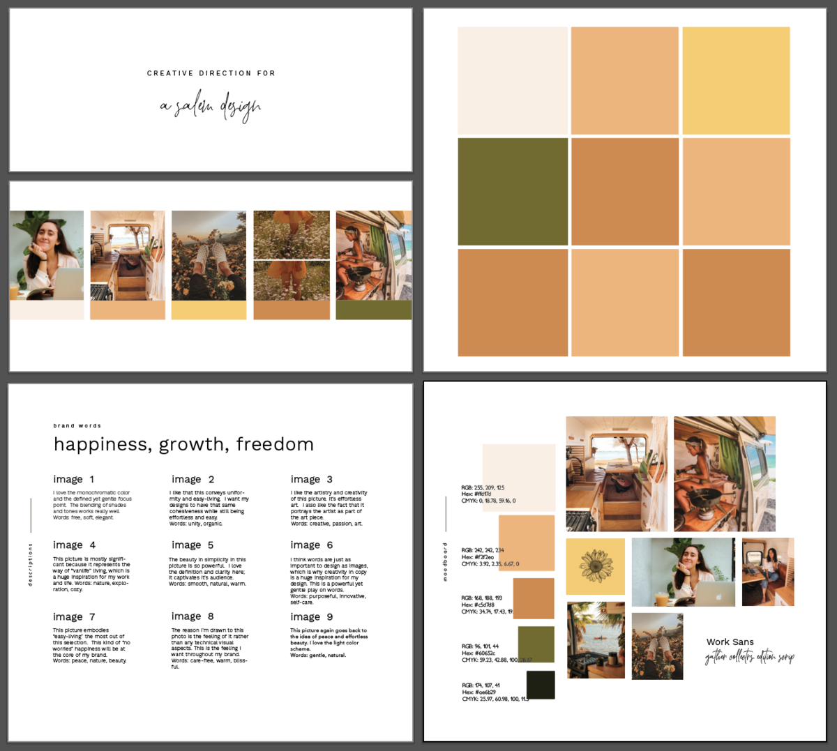 mood board, colors, and fonts