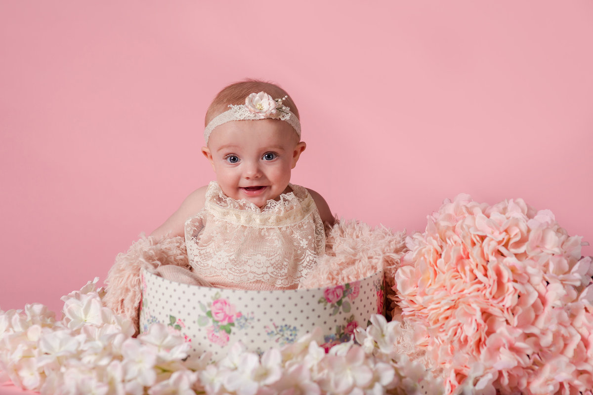 6 month old girly photoshoot