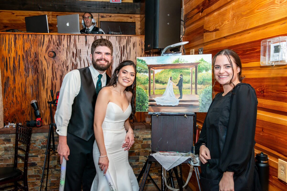 Live Painting- Bride + Groom Reveal - A+D 