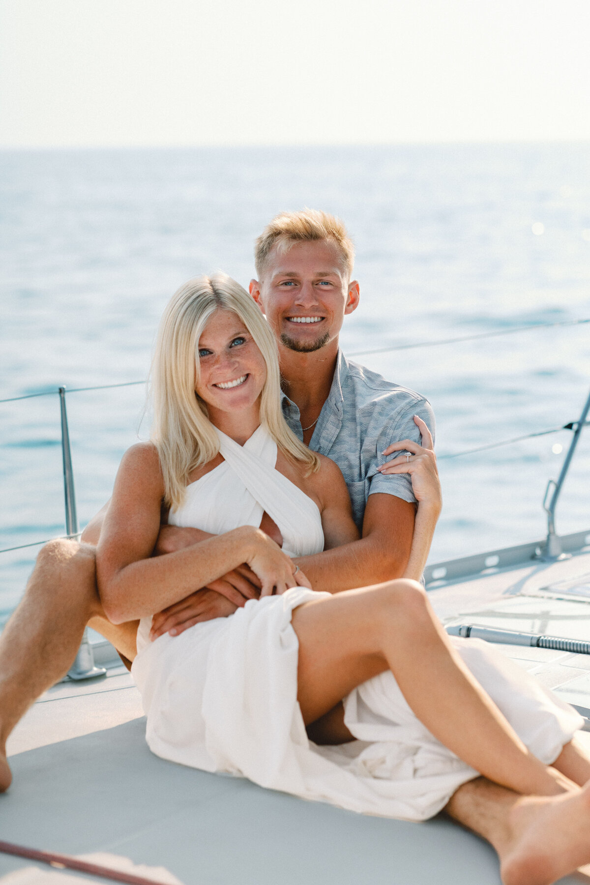 K+T Sailboat Lake Michigan Engagement Photos 12