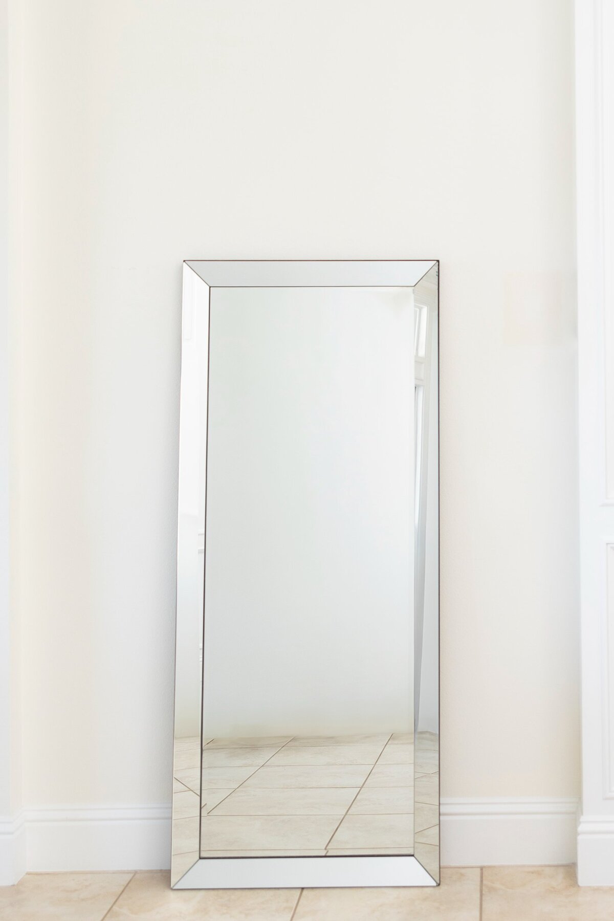 Large beveled mirror