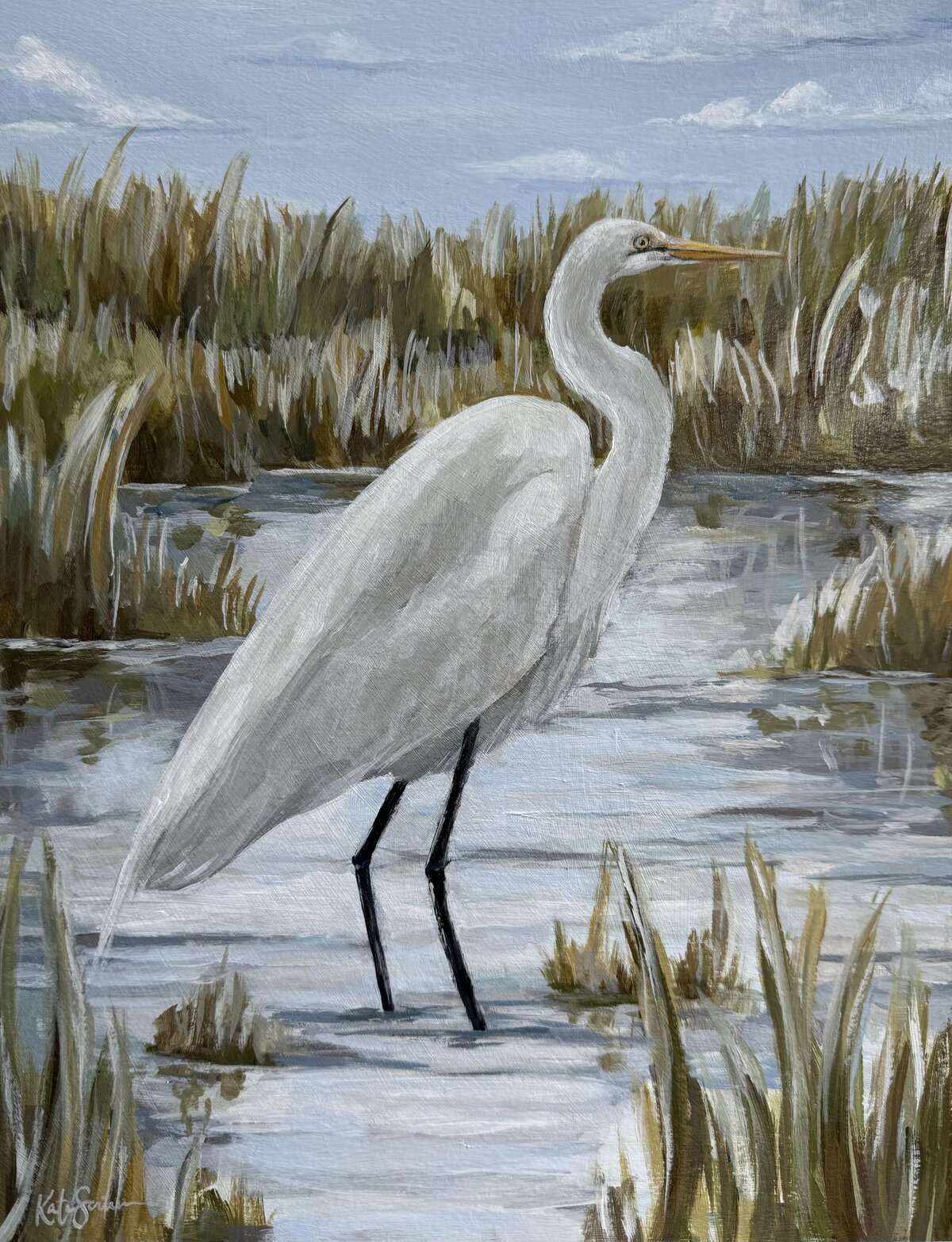 bird painting landscape