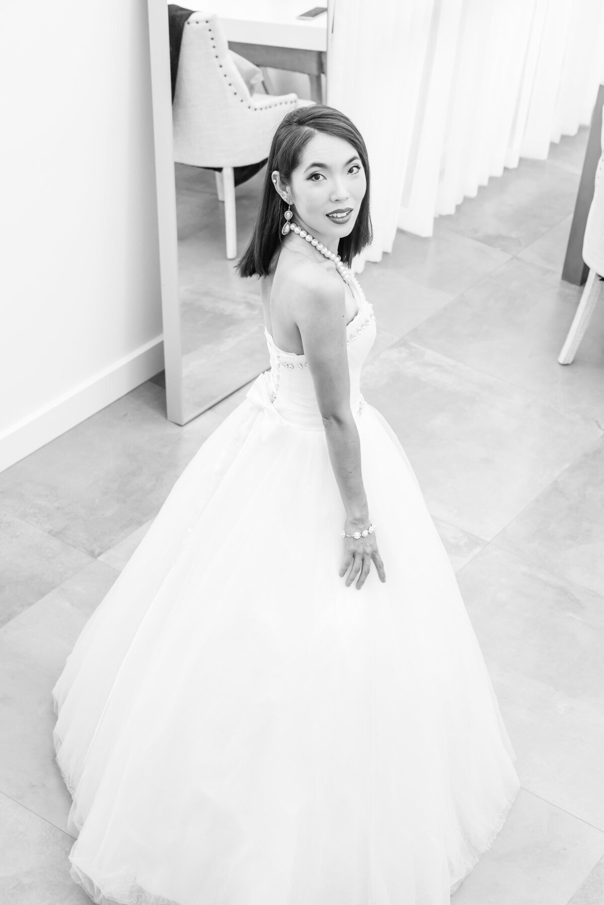 wedding dress at home