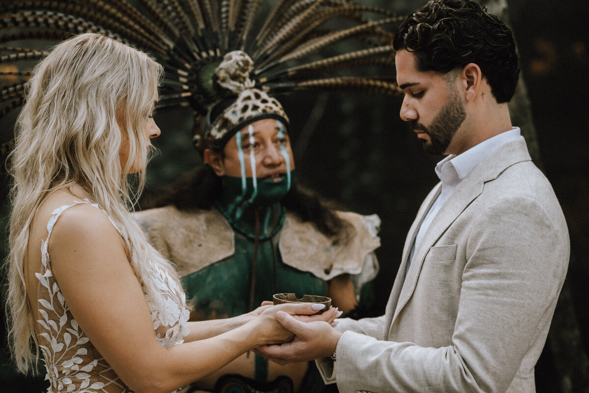 Mayan Wedding Ceremony at a Cenote in Tulum