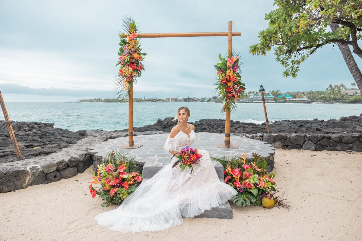 big island wedding arch
