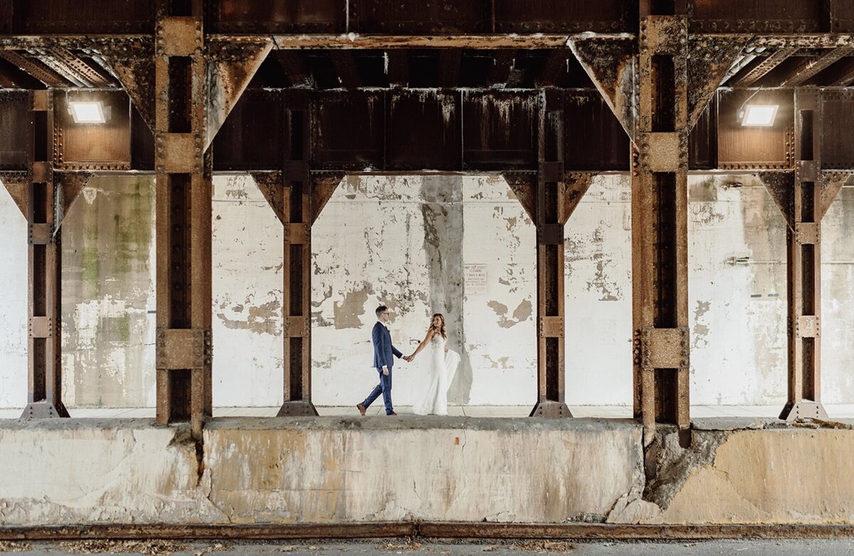 Chicago wedding Bridal and Groom Urban Photo