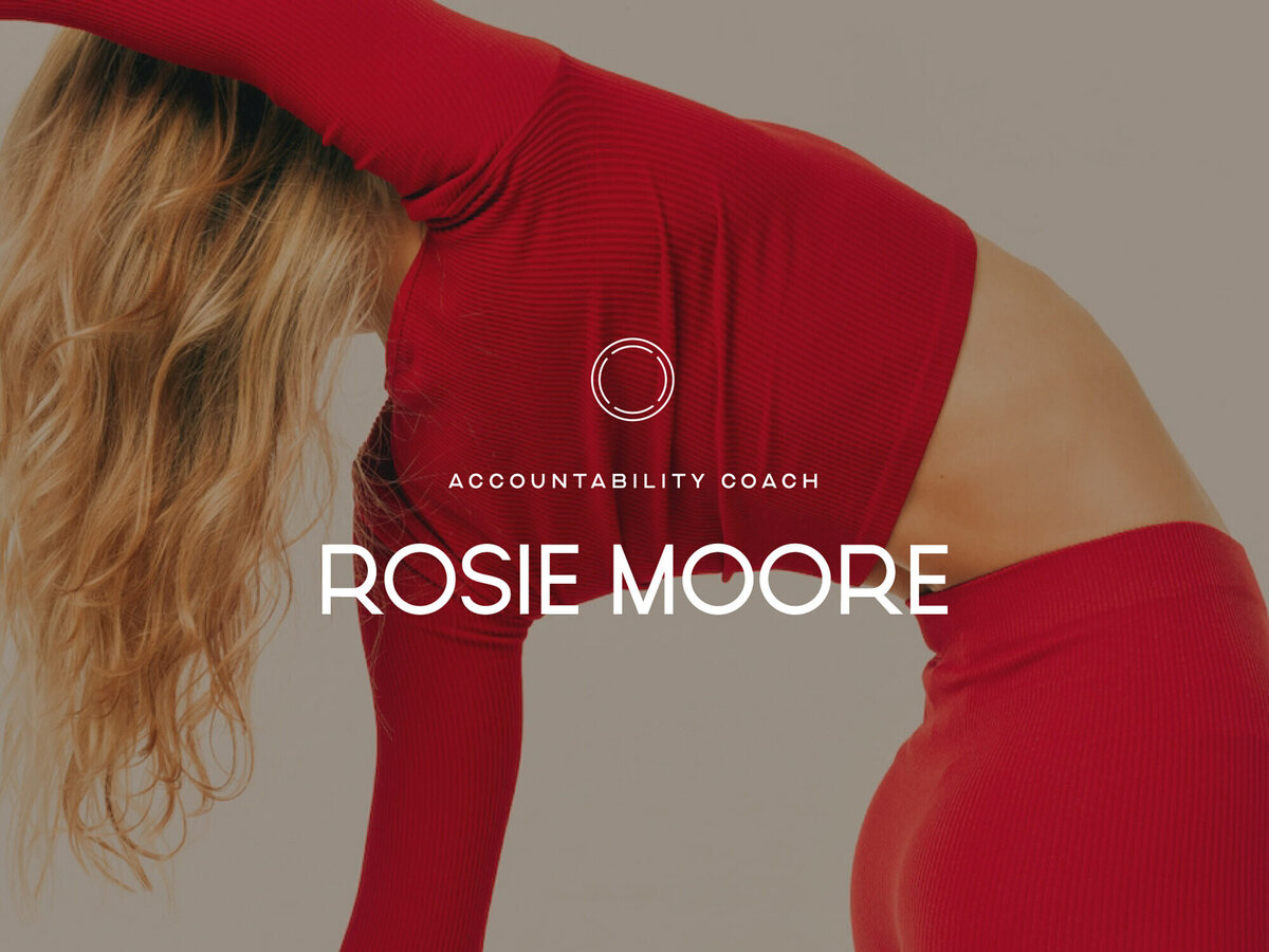 A mockup of the Rosie Moore logo