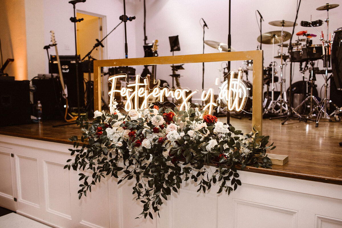 26 - Orlo House Ballroom Wedding Reception Stage - Tampa Bay Wedding Planner
