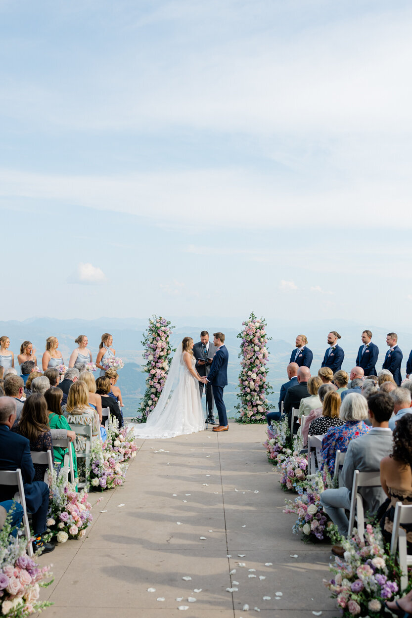 wedding ceremony on a mountain top