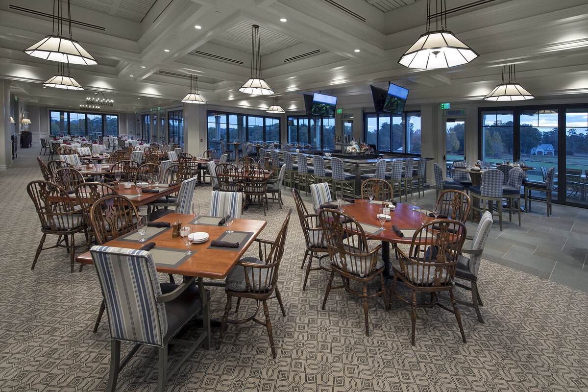interior of the dining room at Cherokee Country Club