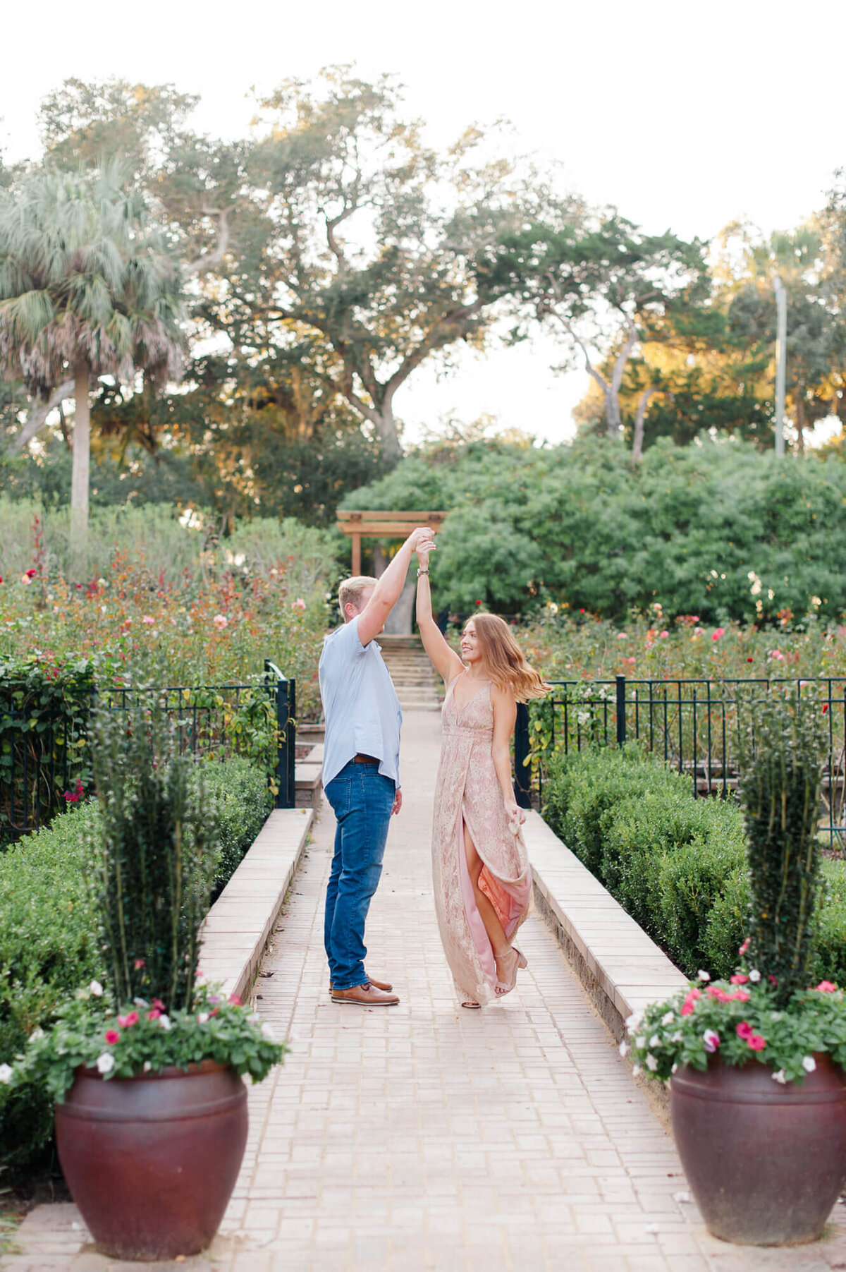 Orlando couples photographer captures couples dancing in the garden