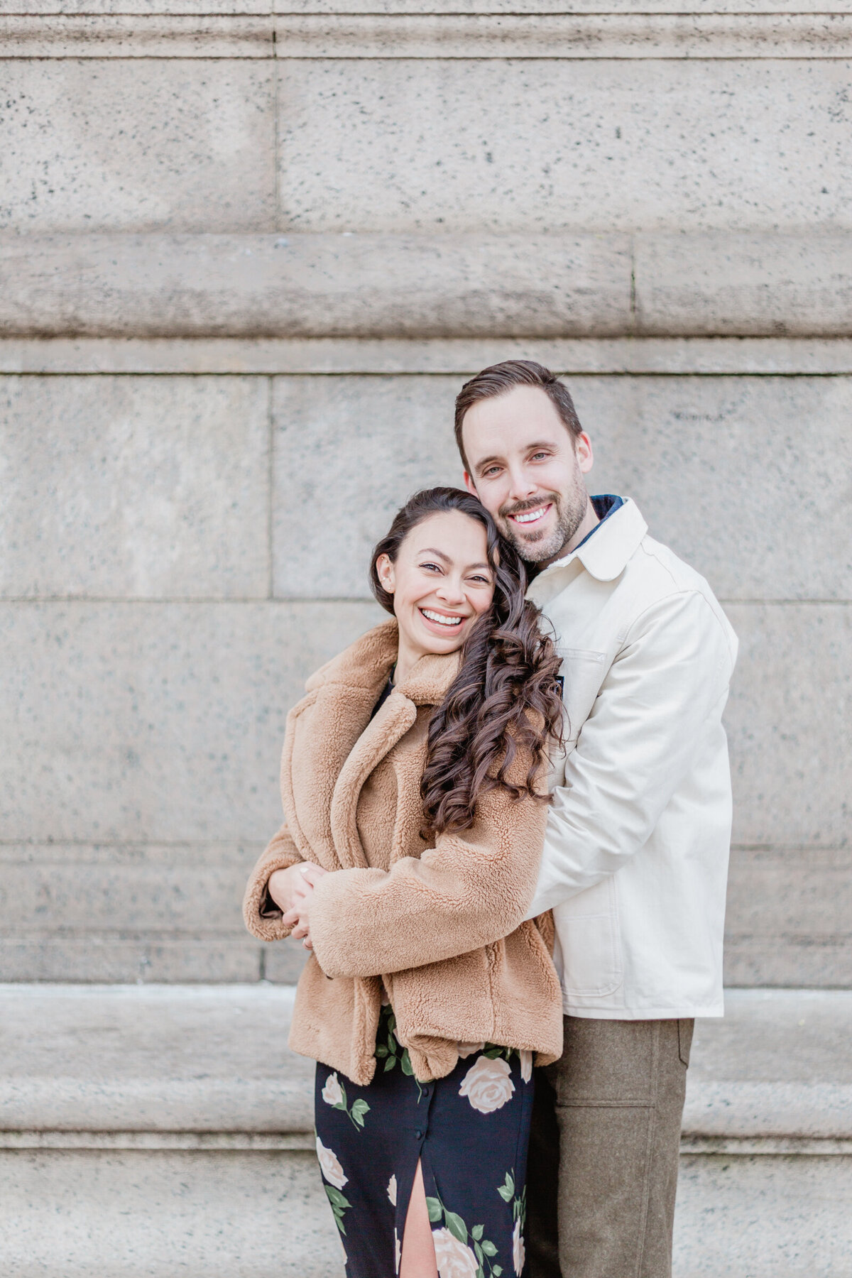 Engagement shoot in Coplet Square in Boston