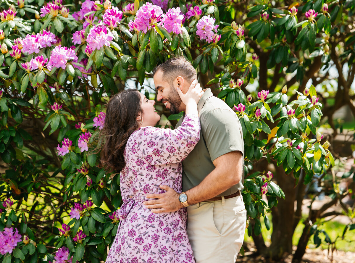 Candid moment between engaged couple at Lynch Park by Danielle Littles Photography
