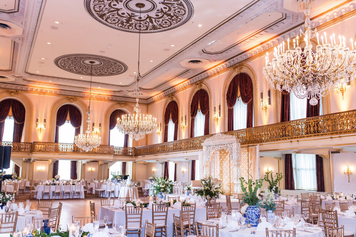 wedding reception in the omni indian wedding design by olive and rose events