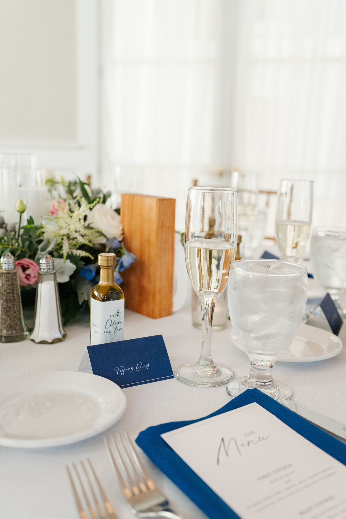 Elegant wedding decor and florals at Waverly Oaks venue