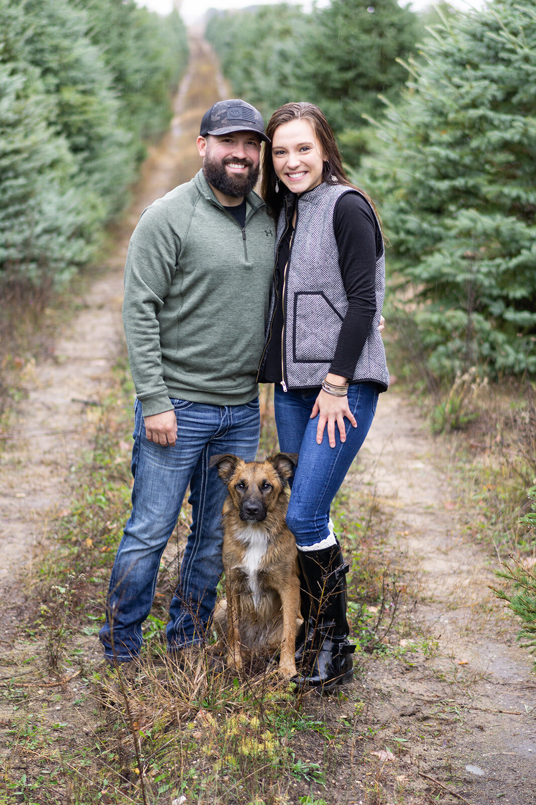 Couple with their dog