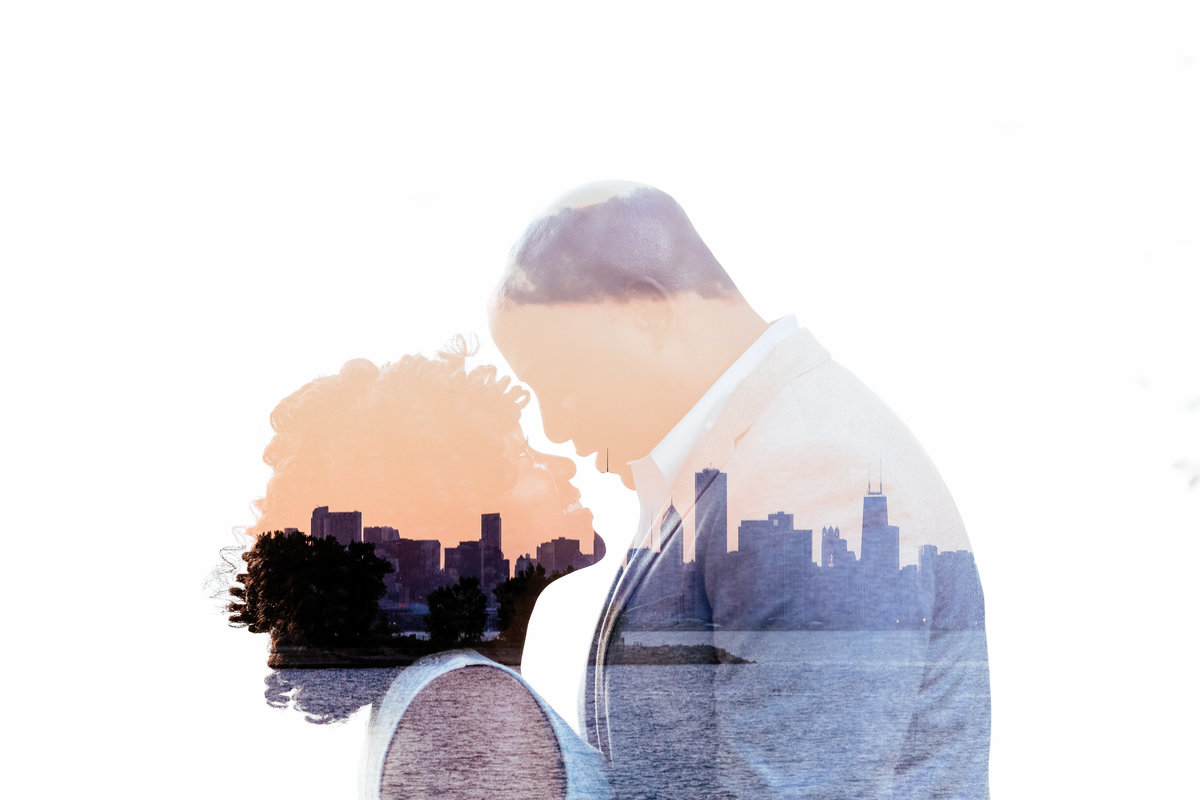 Double-Exposure-PromontoryPoint-Engagement-Chicago