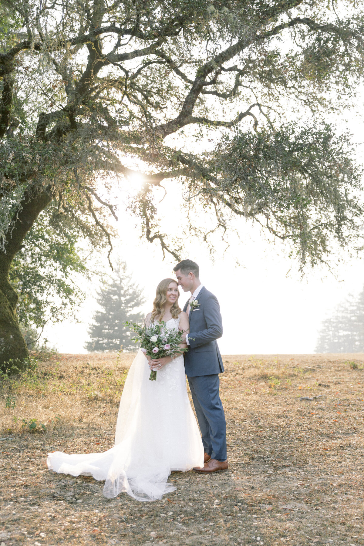 Outdoor Bay Area Wedding Couple