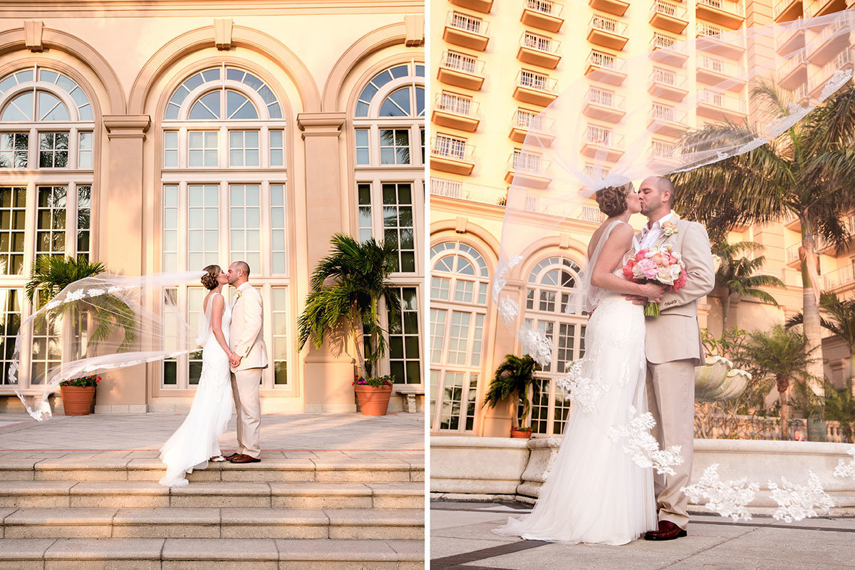 ritz carlton naples florida center court wedding photo