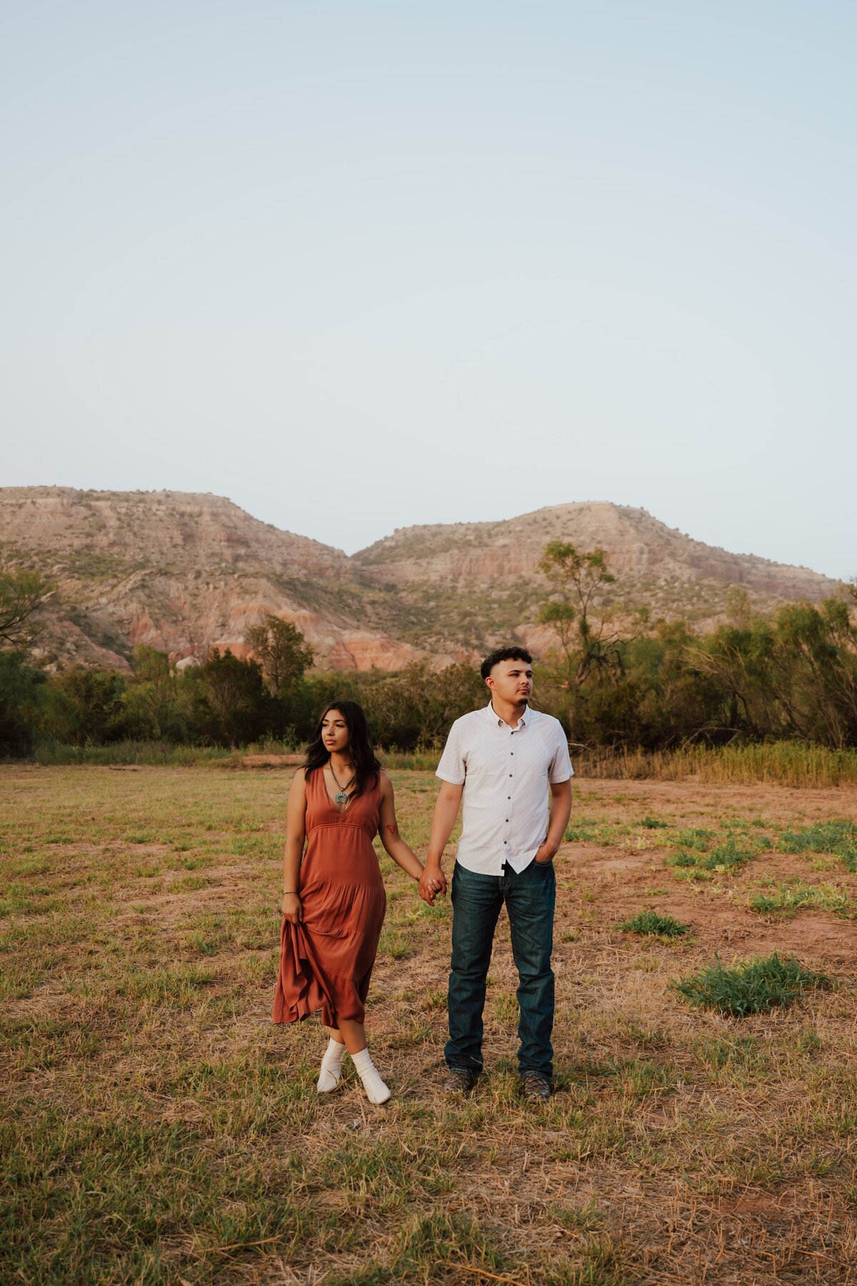 palo duro canyon texas panhandle engagement session