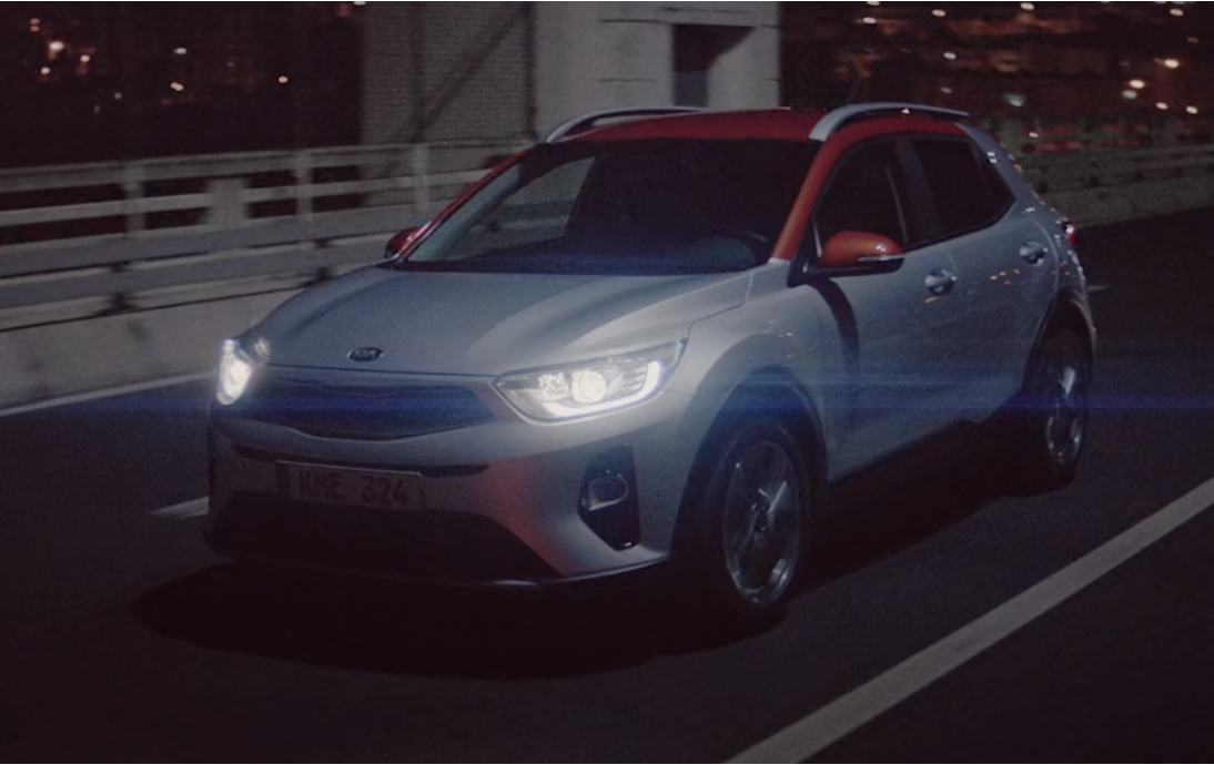 Dynamic imagery from KIA’s automotive commercial, emphasizing style, motion, and energy captured by Stephan Burchardt.