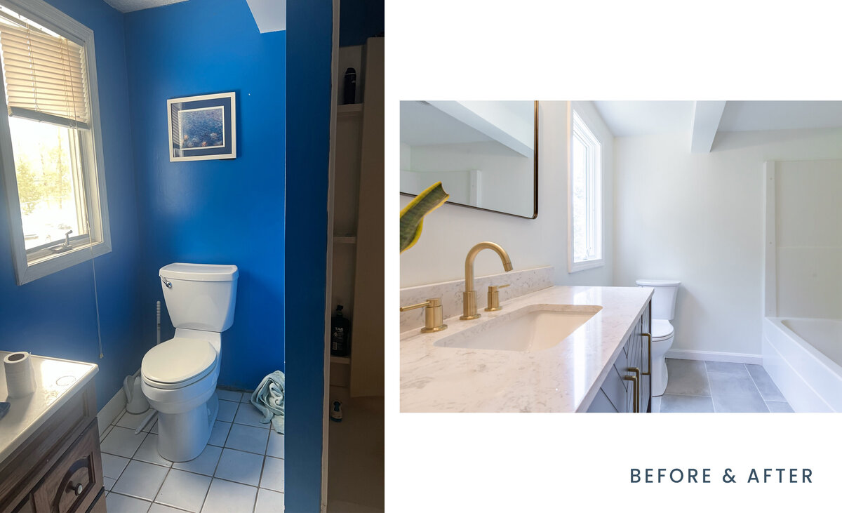 Upper bathroom B&A