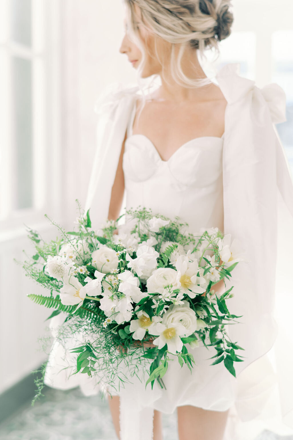 White and Green Wedding Bouquet