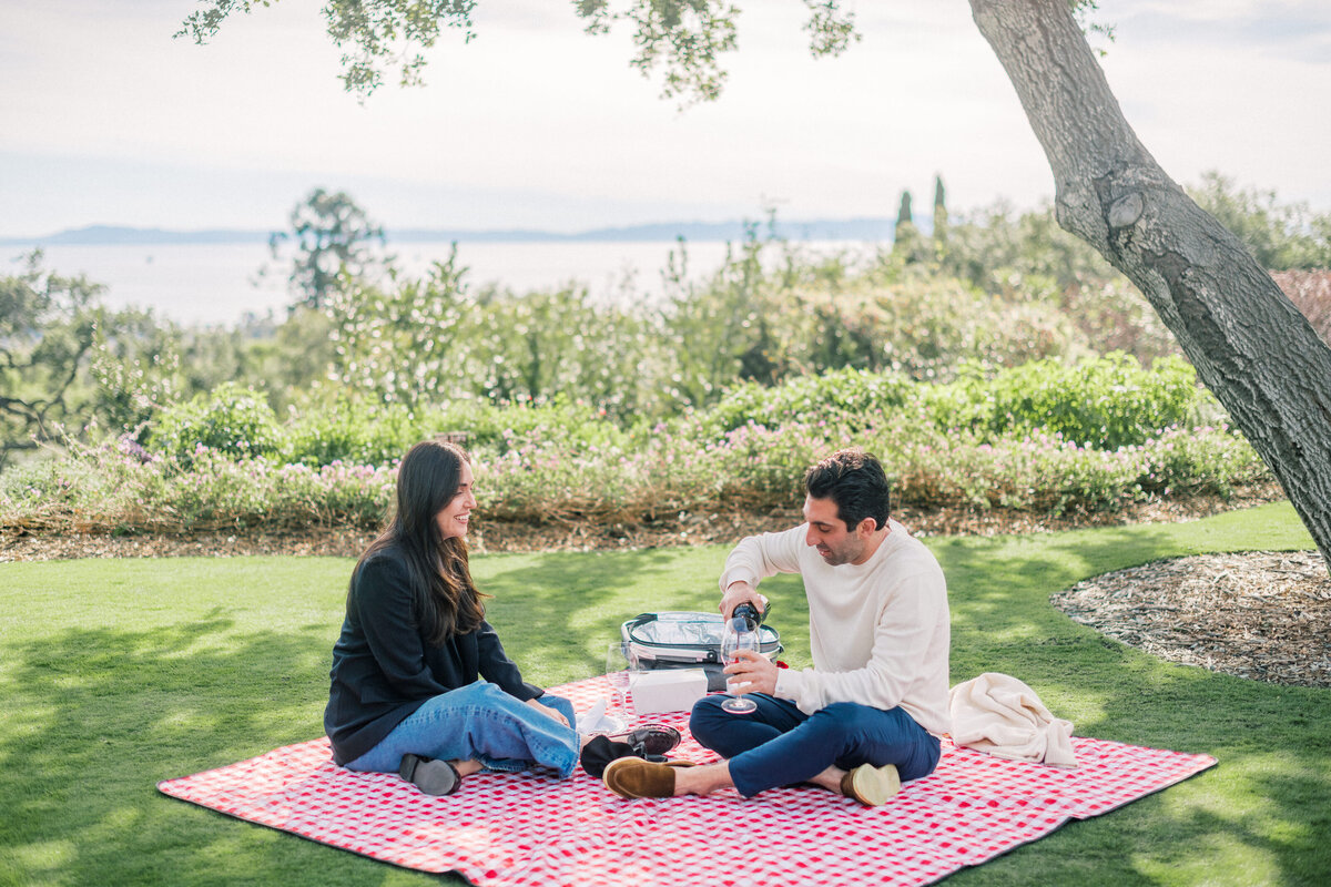 Surprise Proposal Gourmet Picnic Experience San Ysidro Ranch 09