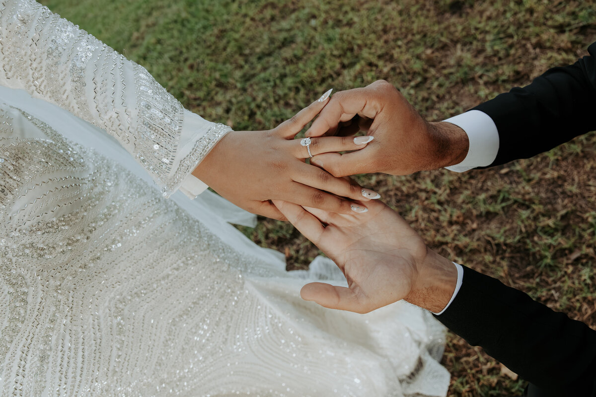 Romantic Wedding Kiss – Bride & Groom at LA Outdoor Ceremony Location