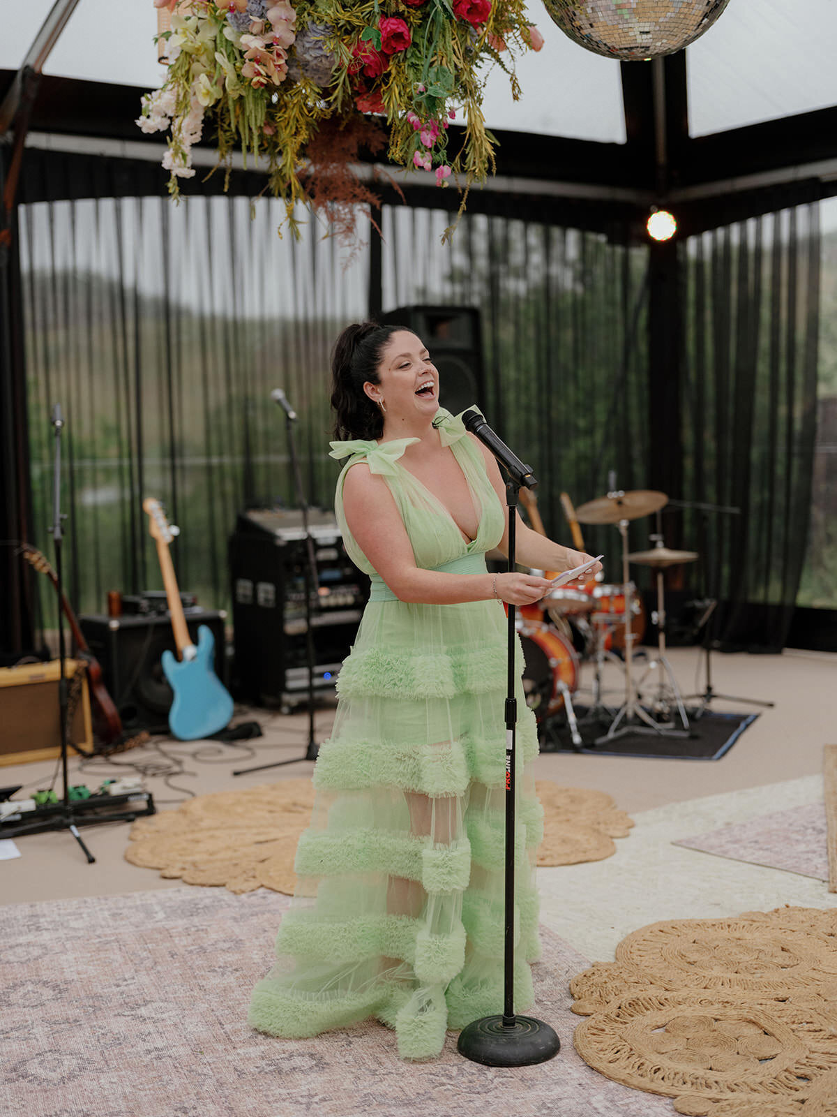 Retro motel chic wedding reception and after party at Skyview Los Alamos - 45