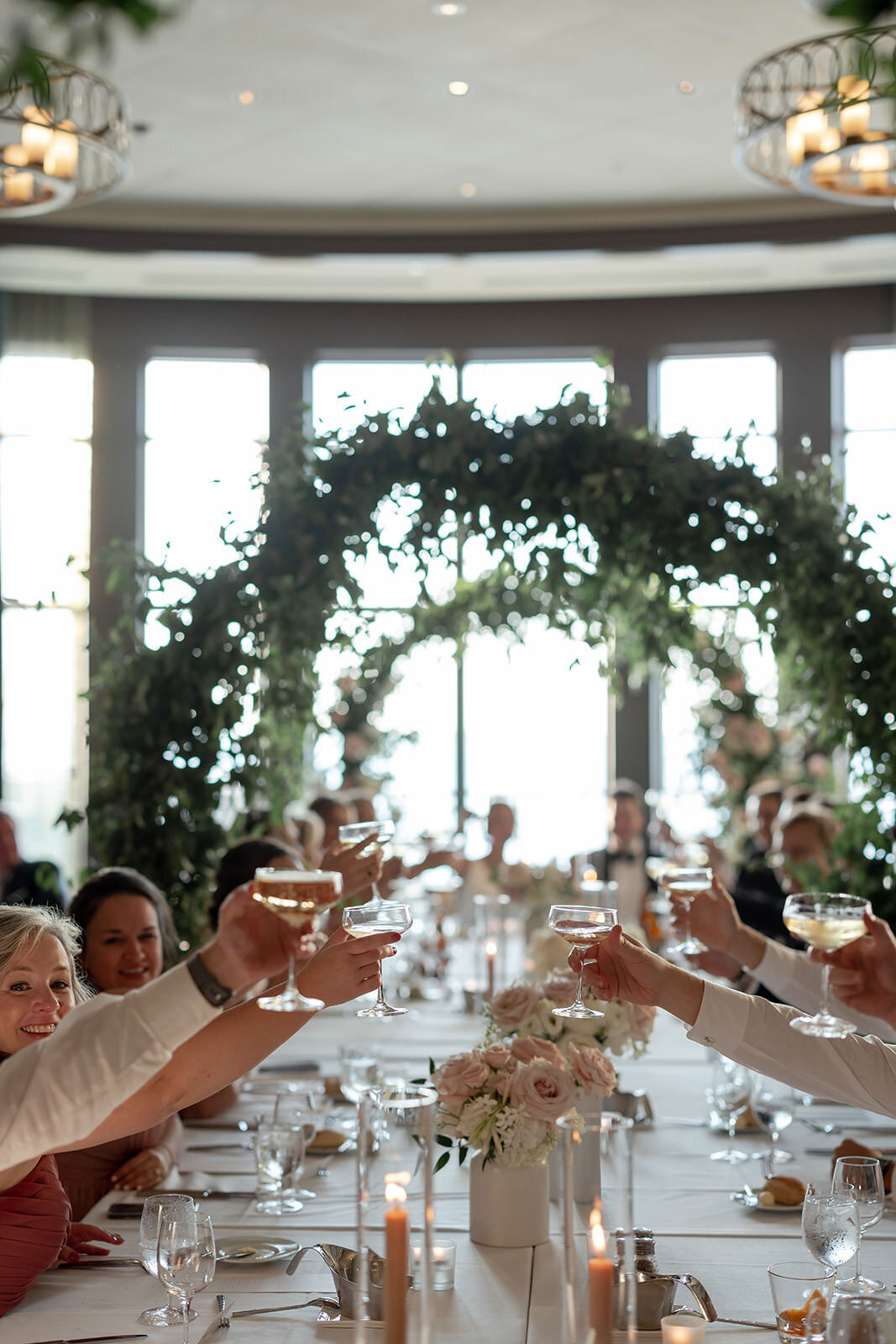 wedding-reception-bridal-party-toast-edgewater-madison