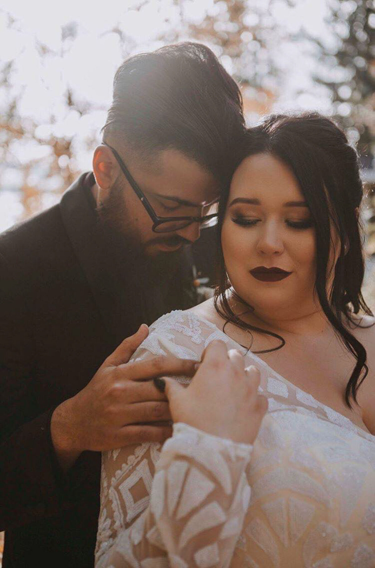Classic and romantic hair and makeup by Madi Leigh Artistry, experienced and inclusive Calgary hair & makeup artist, featured on the Brontë Bride Vendor Guide.