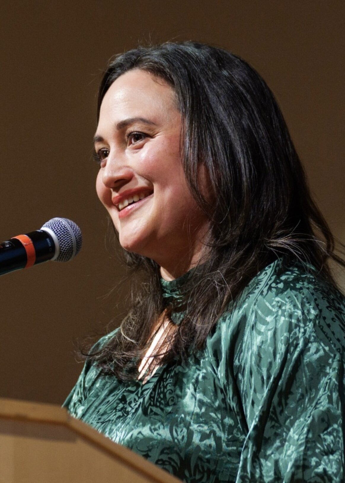 Lily Gladstone at CU Boulder as a keynote speaker for Indigenous Peoples' Day 2025