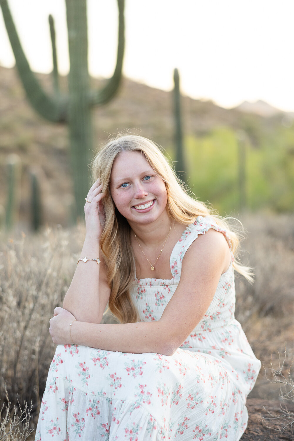 high school grad picture in the desert. Kendra Jean photography