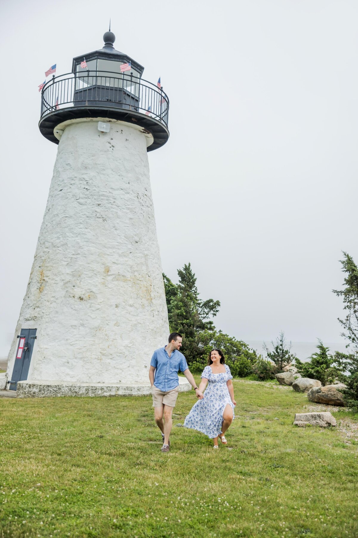 cape cod lighthouse engagement photo session