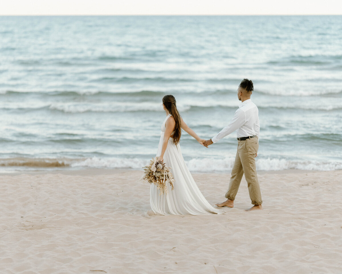 elopement Whitefish Dunes State park Door County WI engagement session R+K-21