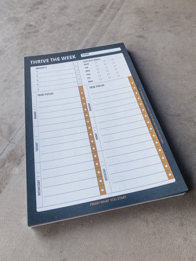 Thrive The Week Notepad