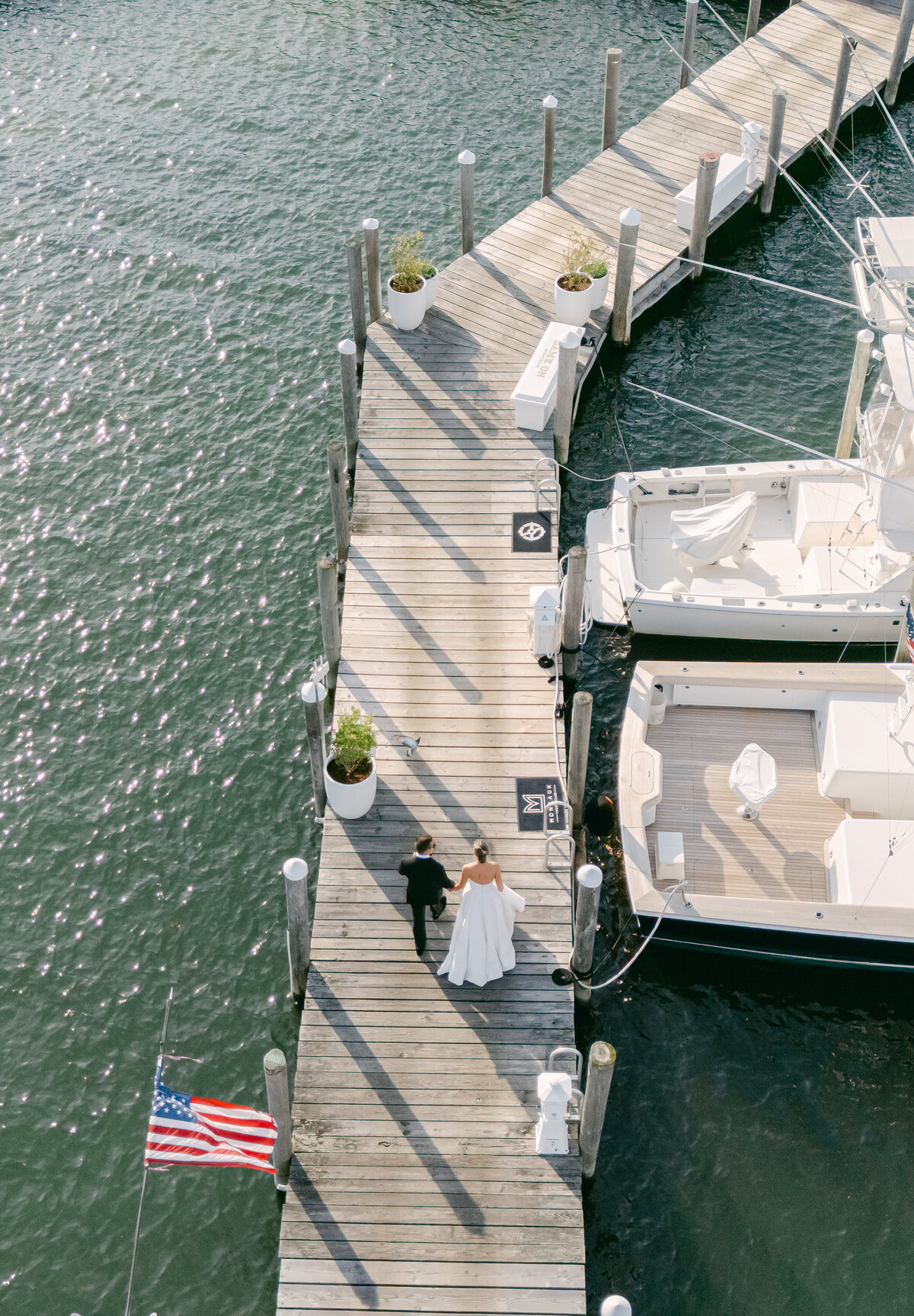 Montauk Yacht Club Editorial Fine Art Wedding Photos, Montauk Drone Wedding Photos, Montauk and The Hamptons Luxury Wedding Photographer