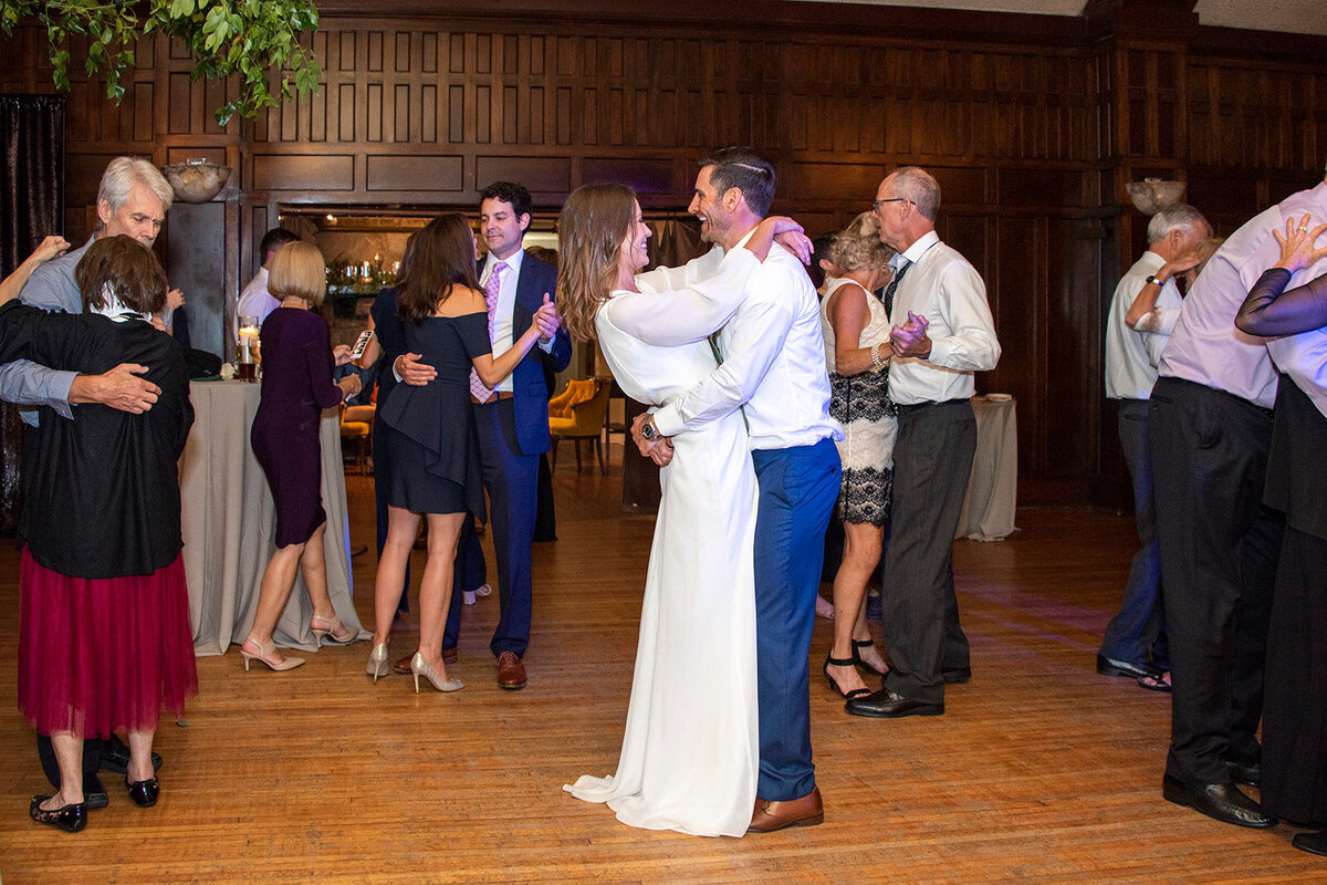 Wedding couple dancing at Homewood Asheville