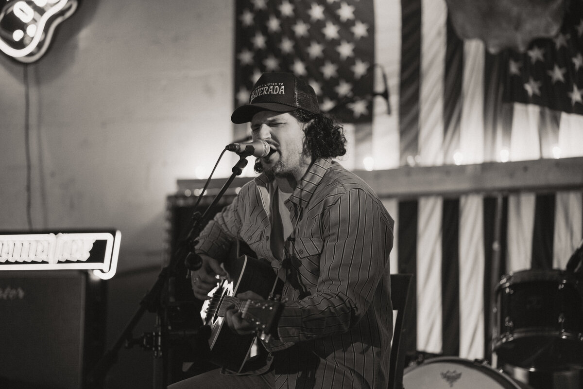 Musician preforming a live show at Nashville's Coliseum 