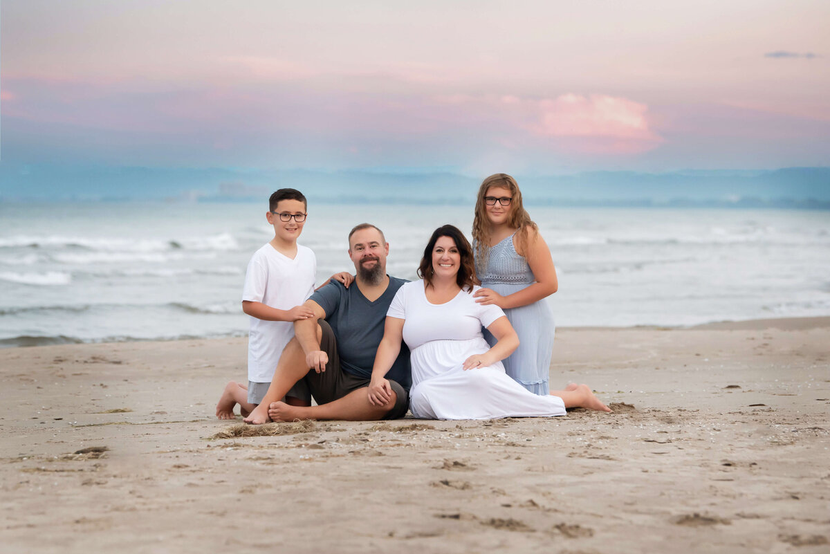Gibson Family photo at the beach