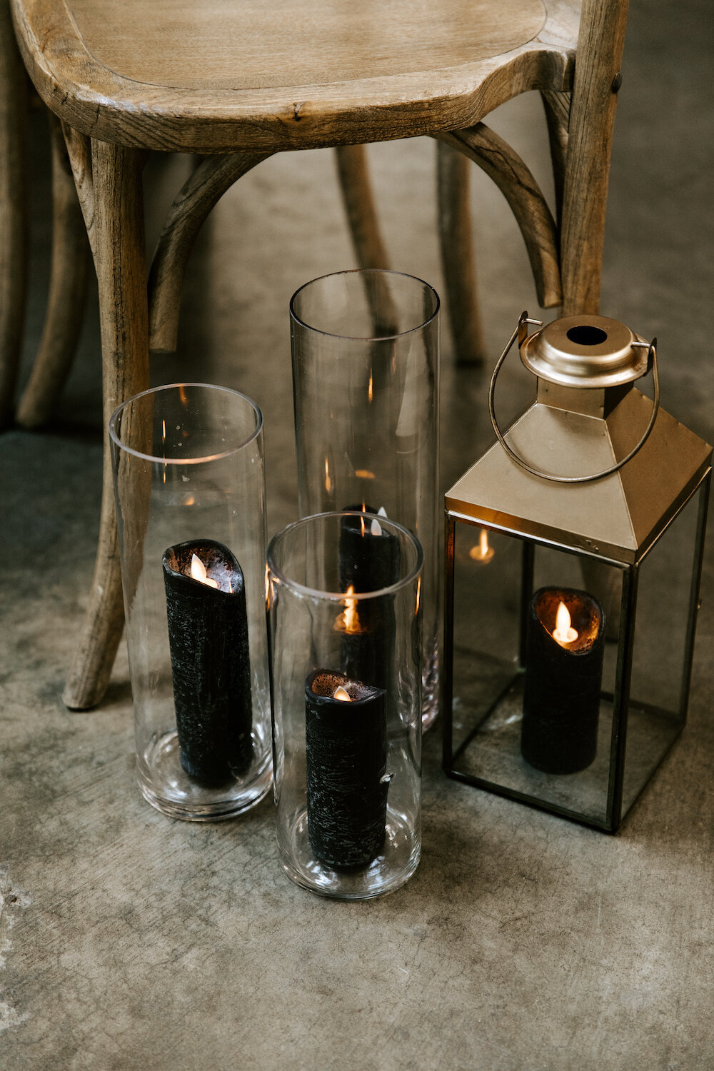 Love & Luster Floral Design Mt Washington Mill Dye House wedding black candle lantern aisle runner