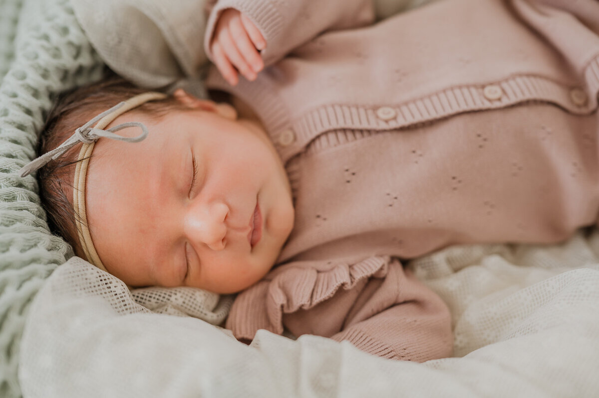 Close-up newborn portrait by San Antonio newborn photographer Cassey Golden.