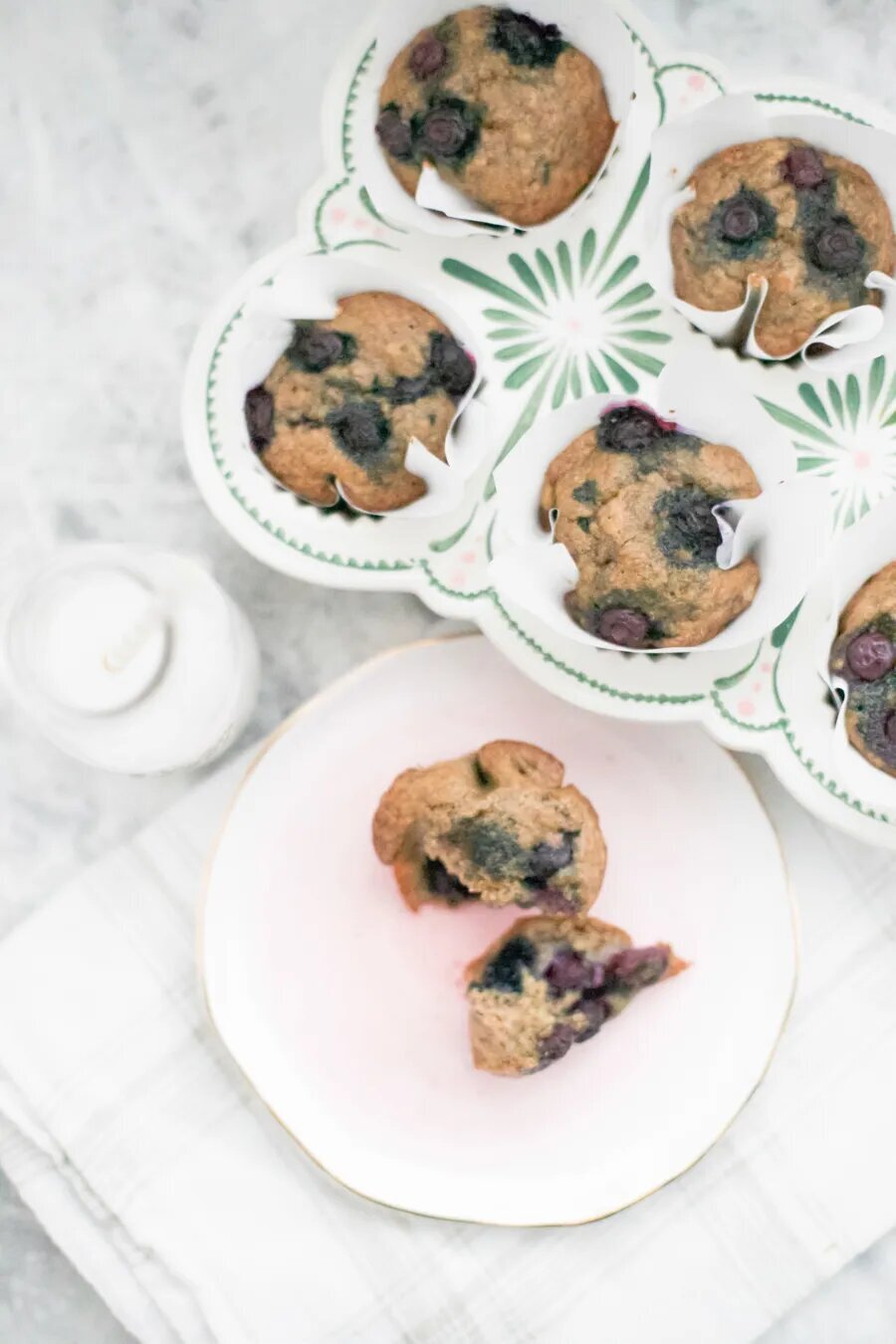 The Art of Everyday Living Healthy Blueberry Muffins 