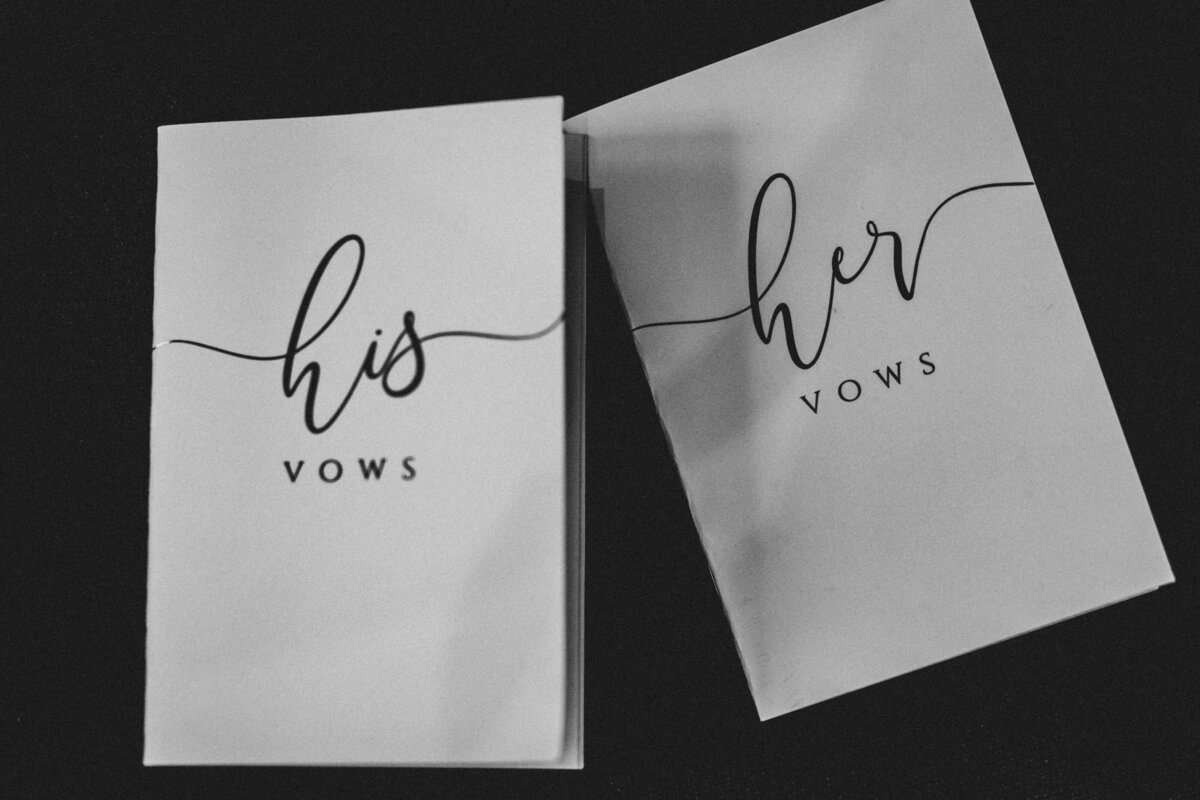 His and her vow books